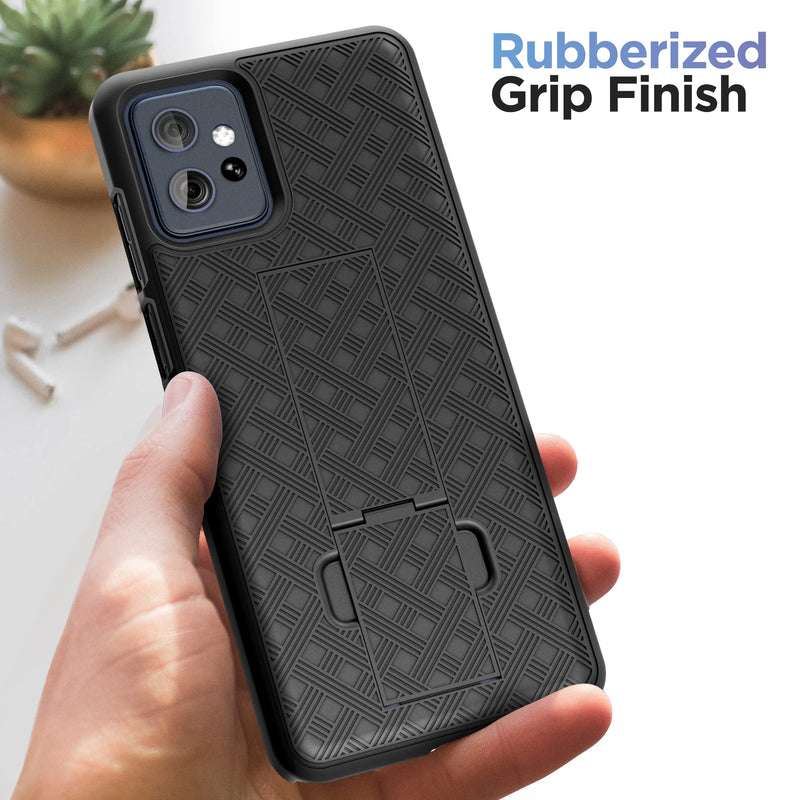  [AUSTRALIA] - Encased Belt Case for 2023 Moto G Power 5G Phone Case with Holster Clip and Kickstand (2023 Motorola G PWR 5G)