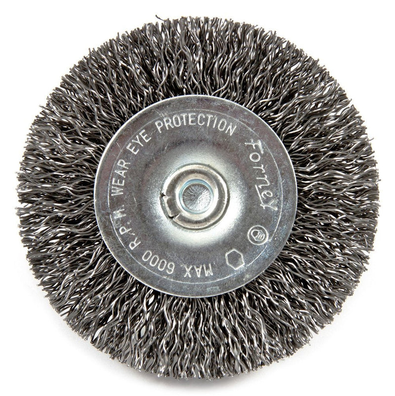  [AUSTRALIA] - Forney 72733 Wire Wheel Brush, Coarse Crimped with 1/4-Inch Hex Shank, 2-1/2-Inch-by-.012-Inch