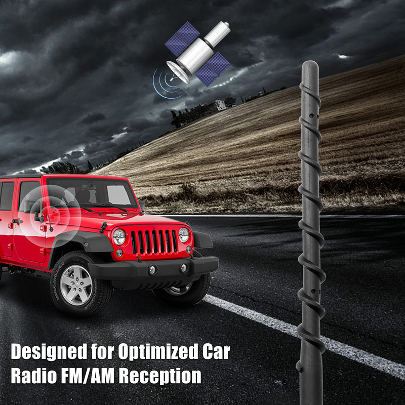  [AUSTRALIA] - VOFONO Short Antenna fits Jeep Wrangler Gladiator JK JL JT Unlimited 2007-2023 Jeep Wrangler Accessories, 8 Inch Replacement Antenna Jeep Car Truck Antenna for Radio FM AM Reception