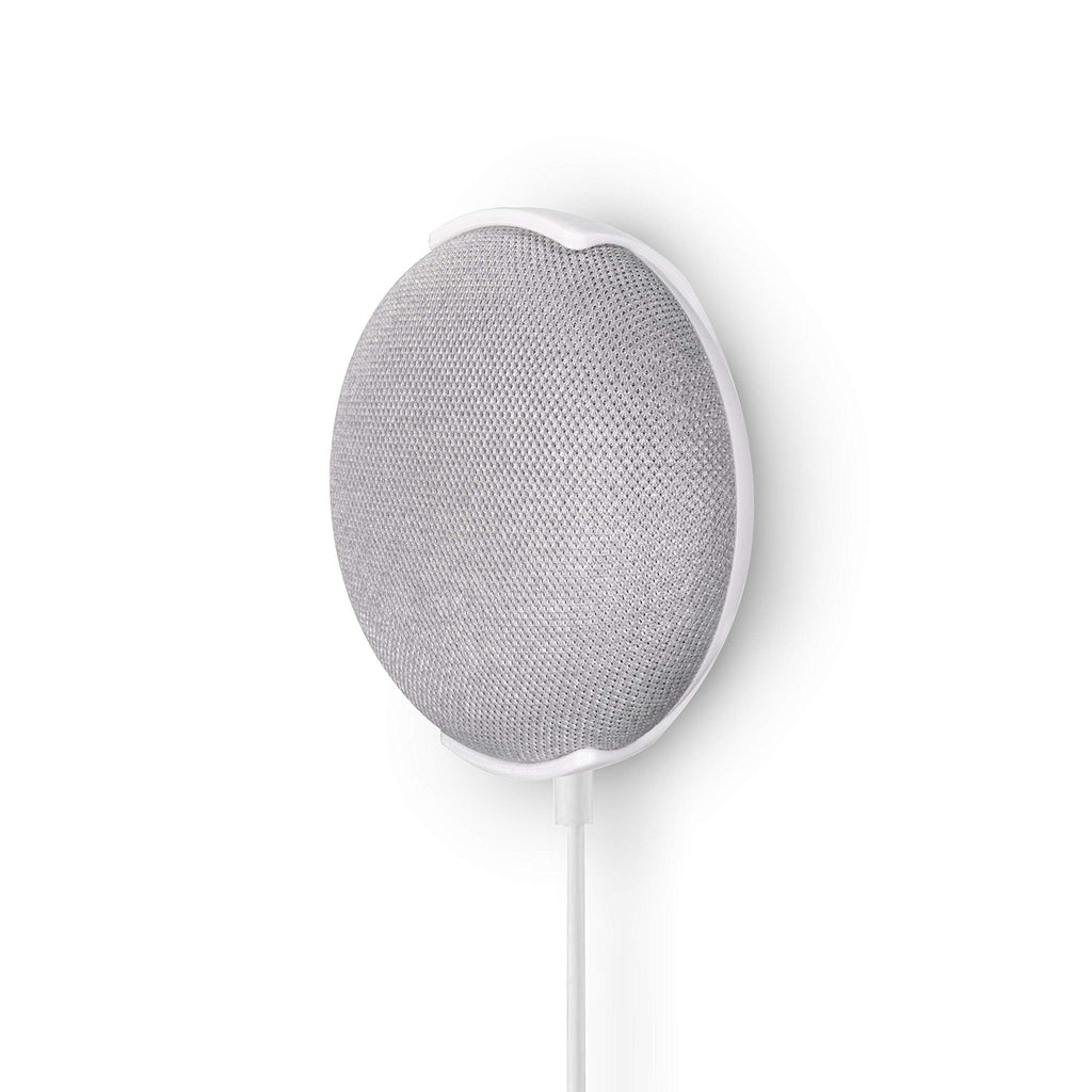  [AUSTRALIA] - Screwless Wall & Ceiling Mount for Google Home Mini, Stick On Holder - Easy Install, No Tools, by Brainwavz (GMN01) (White) White