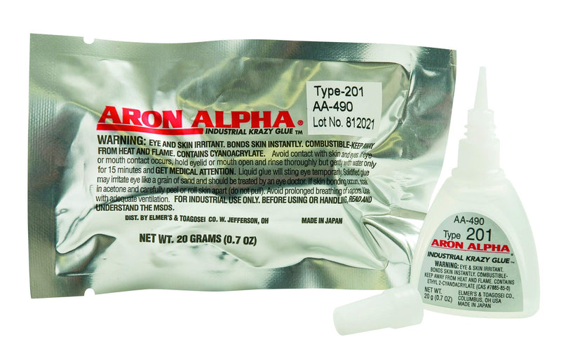  [AUSTRALIA] - Aron Alpha Industrial Krazy Glue-AA490 Aron Alpha Indust Clear 201 (2 cps viscosity) Regular Set Instant Adhesive 20 g (0.7 oz) Bottle