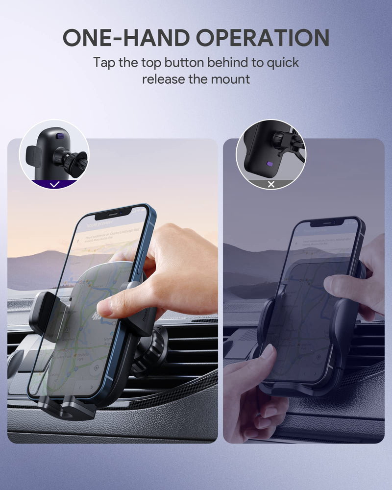  [AUSTRALIA] - Phone Mount for Car [Super Stable & Easy] Upgraded Air Vent Clip Car Phone Holder Mount Fit for All Cell Phone with Thick Case Handsfree Car Mount for iPhone Cell Phone Automobile Cradles Universal