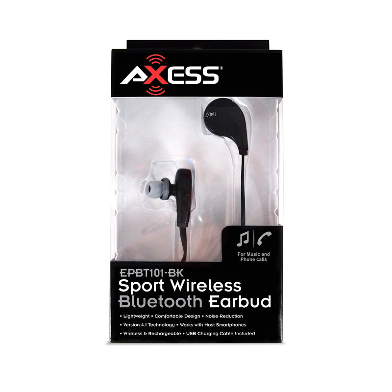 AXESS EPBT101 Bluetooth Headphone with Hands-Free Calling & Built-in Rechargeable Battery, Black - LeoForward Australia