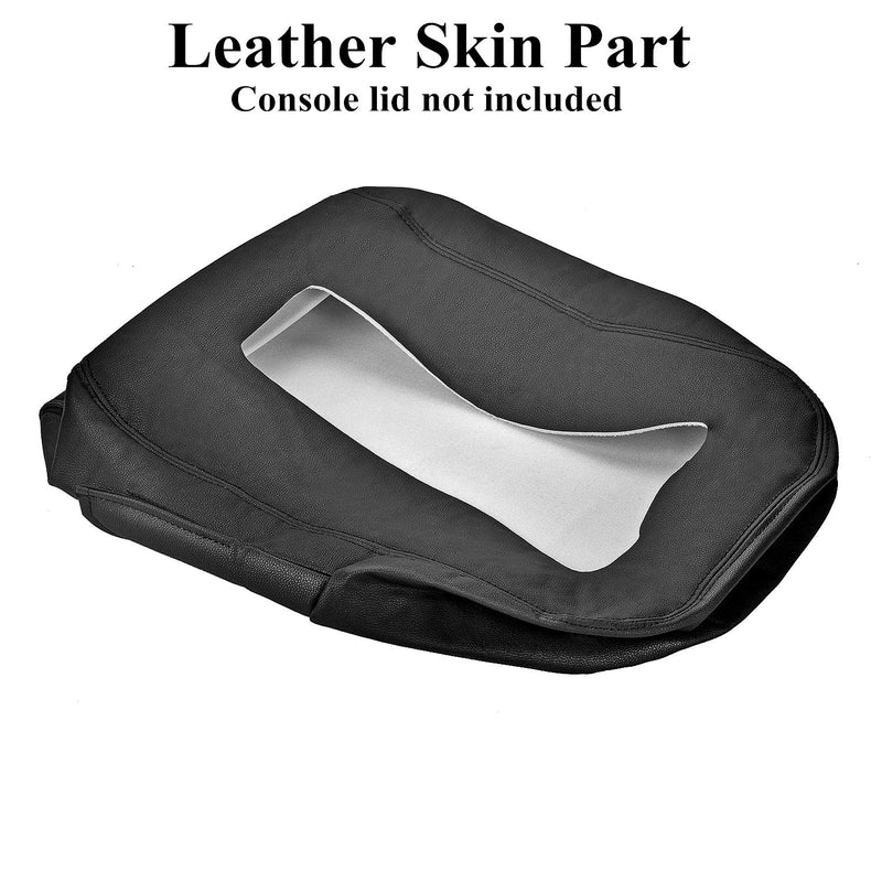  [AUSTRALIA] - VeCarTech Leather Center Console Cover Microfiber Leather Replacement fit for 2007-2013 Chevy Chevrolet Silverado,Tahoe,Suburban,Avalanche,GMC Sierra,Rear end Zipper Design Center Console Cover-Zipper Design