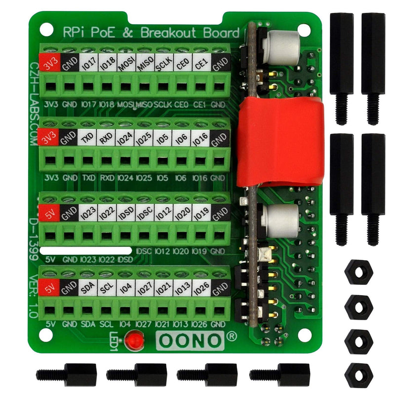  [AUSTRALIA] - RPi PoE & Terminal Block GPIO Breakout Board Module for Raspberry Pi