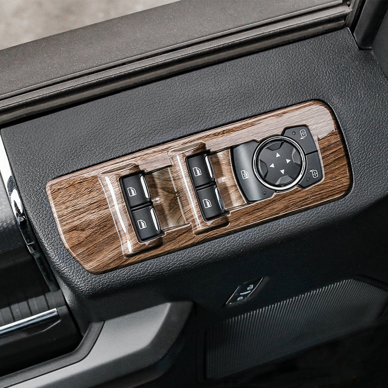  [AUSTRALIA] - Voodonala Wood Grain Window Lift Panel Switch Covers Trim for 2015 2016 2017 2018 Ford F150 Accessories