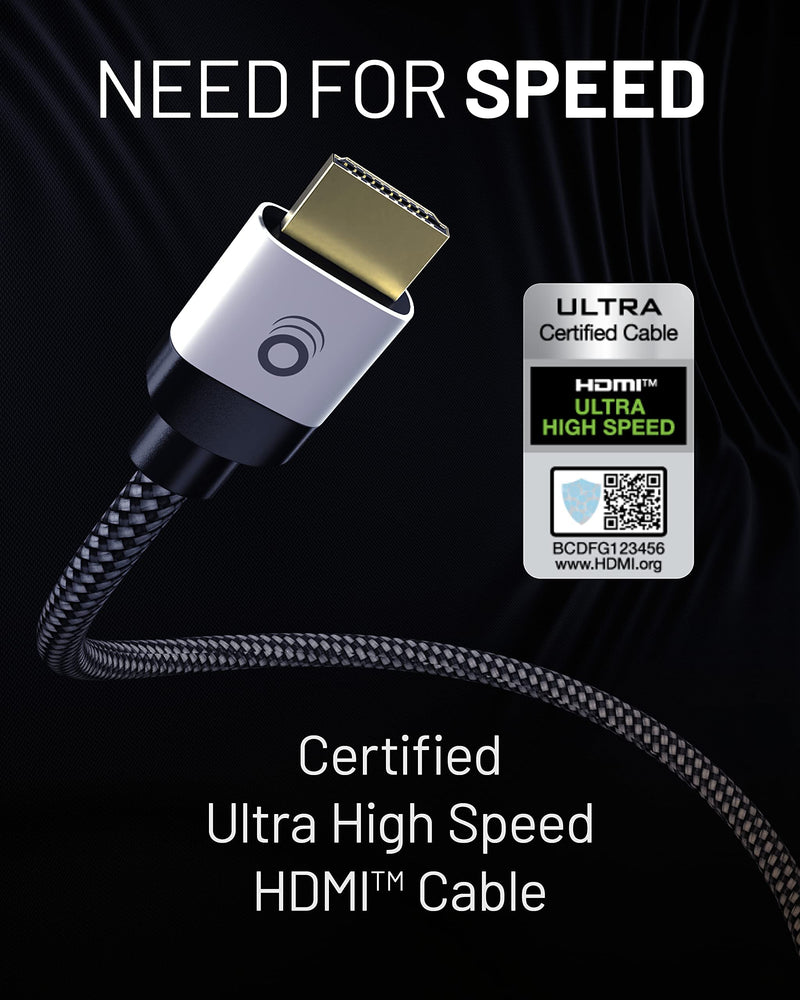  [AUSTRALIA] - ECHOGEAR On-Wall Cable Concealer Kit & Certified 8 Foot HDMI 2.1 Cable - 48" Long Cord Raceway Cover Can Be Cut to Length - Get 4k@120Hz with Ultra High Speed 8ft Cable