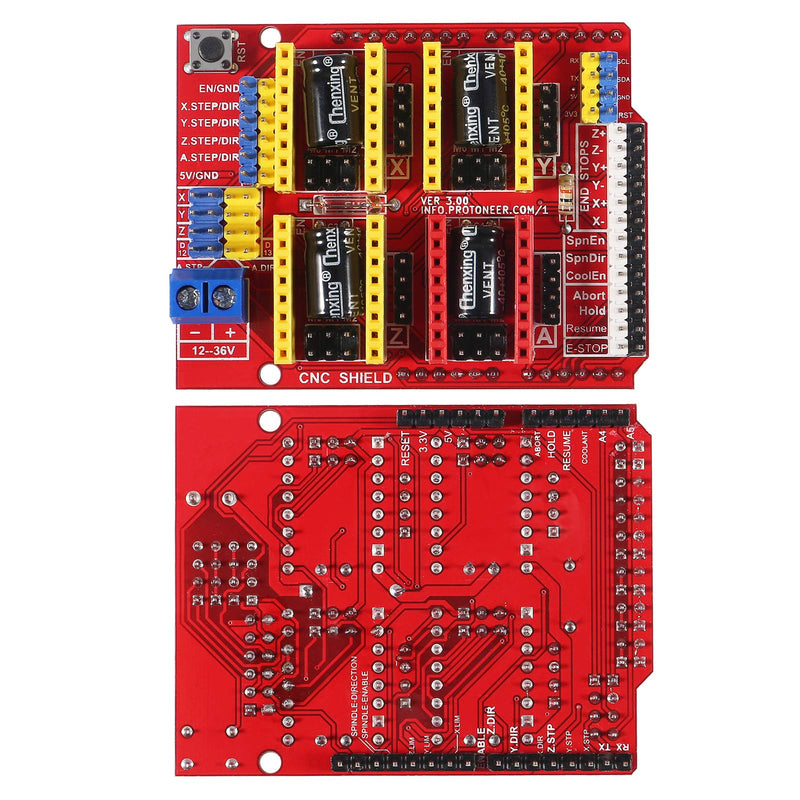  [AUSTRALIA] - ACEIRMC 3D Printer CNC Shield V3 Engraver Expansion Board with 4X A4988 Driver Module and 4 x Radiator