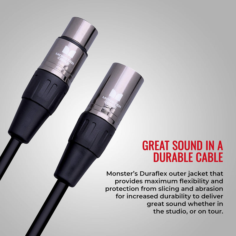  [AUSTRALIA] - Monster Prolink Monster Classic Microphone Cable: 10 ft, Silver Contact XLRs 10 ft. - Speak-On plugs