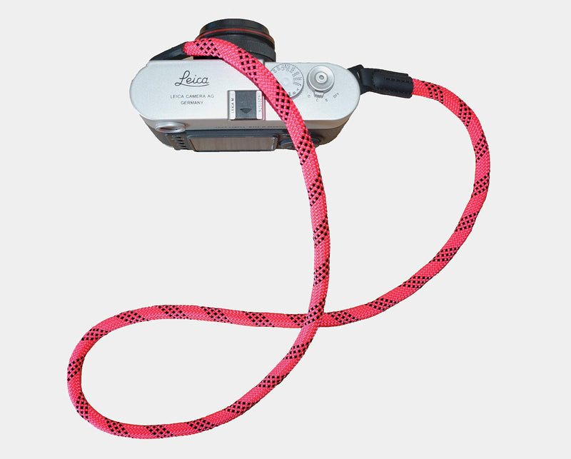  [AUSTRALIA] - Eorefo Camera Strap Vintage 100cm Nylon Climbing Rope Camera Neck Shoulder Strap for Micro Single and DSLR Camera (Pink) Pink