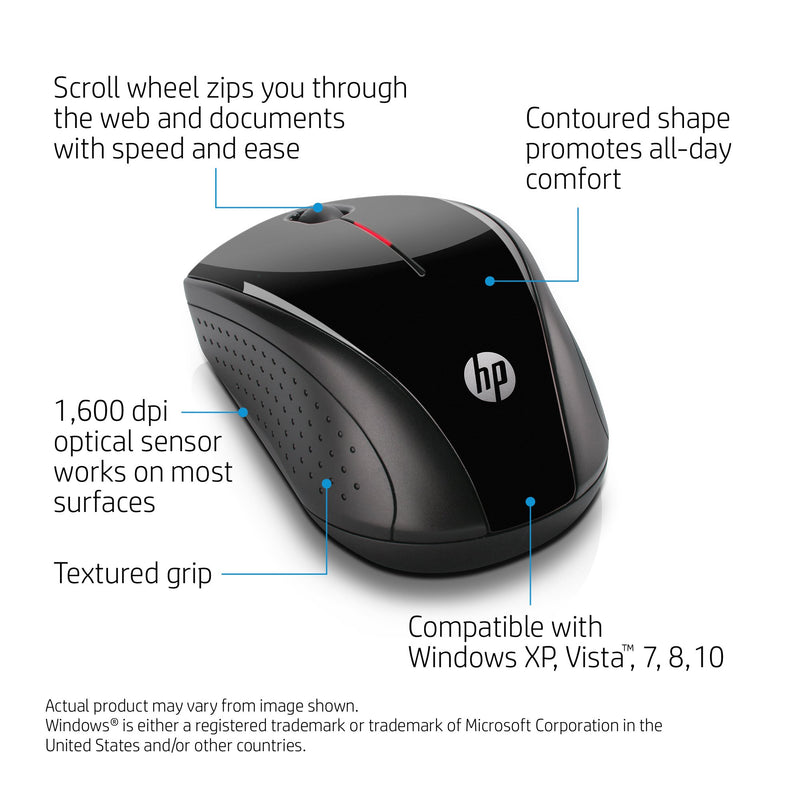HP X3000 Wireless Mouse, Black (H2C22AA#ABL) - LeoForward Australia