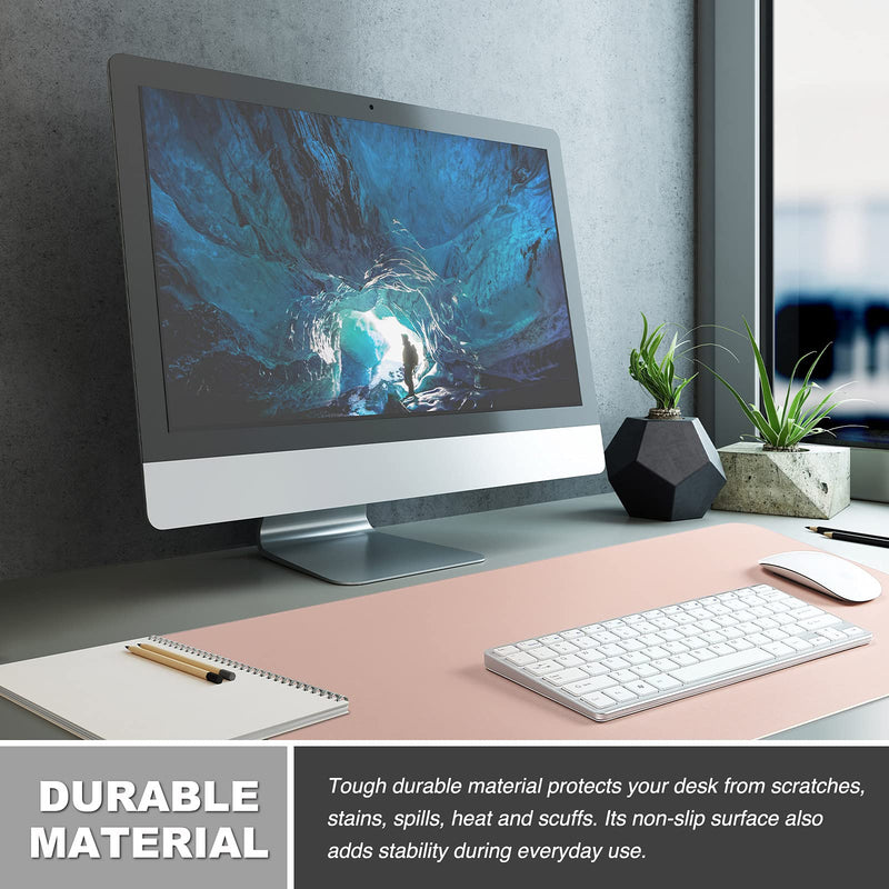 Knodel Desk Mat, Office Desk Pad, Waterproof Desk Mat for Desktop, Leather Desk Pad for Keyboard and Mouse, Desk Pad Protector for Office and Home (31.5" x 15.7", Pink) 31.5" x 15.7" - LeoForward Australia