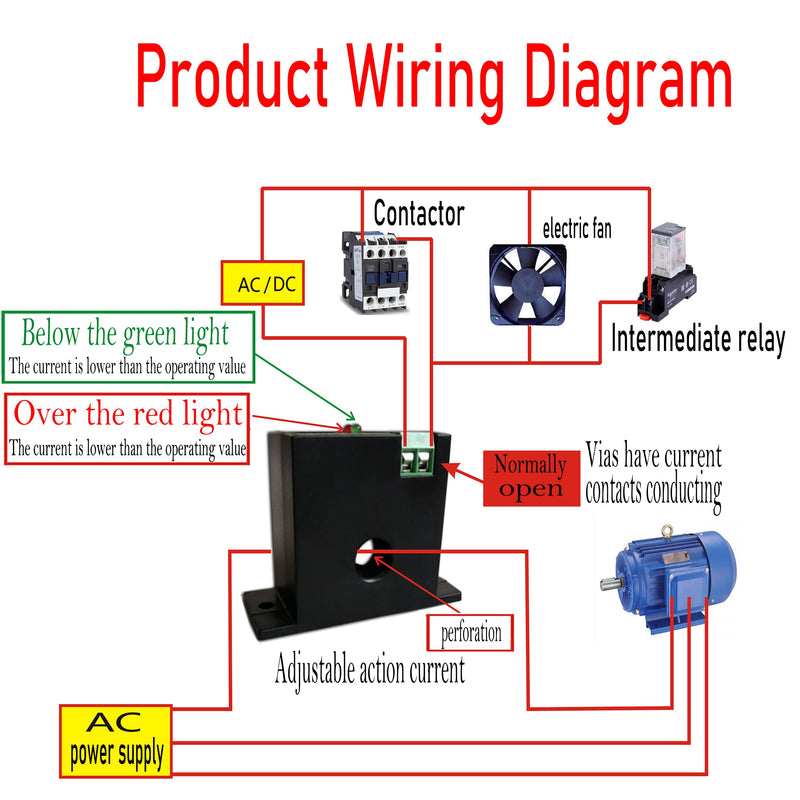  [AUSTRALIA] - Current Sensing Relay AC Current Sensing Switch 0-30A Normally Closed Current Sensor Monitoring Relay (N30) Normally Open 30A