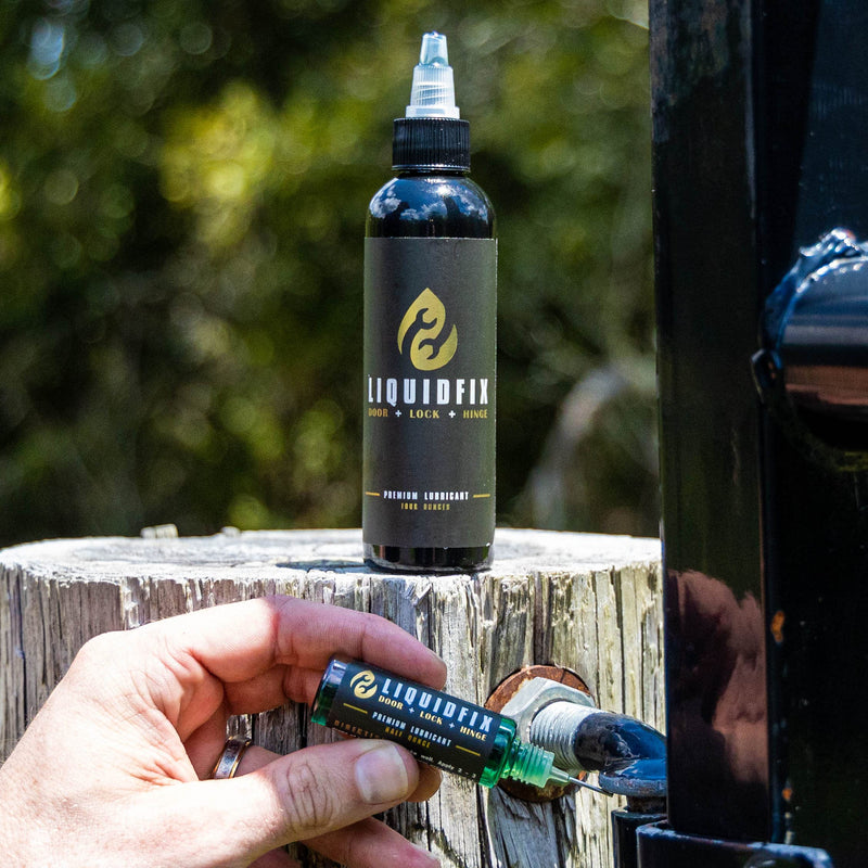  [AUSTRALIA] - LIQUIDFIX LiquidFix Door, Lock, and Hinge Lubricant | 4 oz Dropper + 0.5 Needle Combo Pack Door & Sliding Long-Lasting Squeaky Oil for Hinges Glass Doors