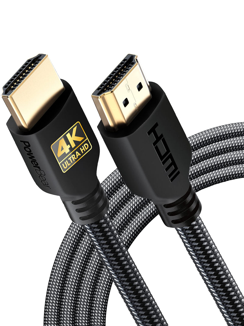  [AUSTRALIA] - PowerBear 4K HDMI Cable 10 ft | High Speed Hdmi Cables, Braided Nylon & Gold Connectors, 4K @ 60Hz, Ultra HD, 2K, 1080P, ARC & CL3 Rated | for Laptop, Monitor, PS5, PS4, Xbox One, Fire TV, & More 1