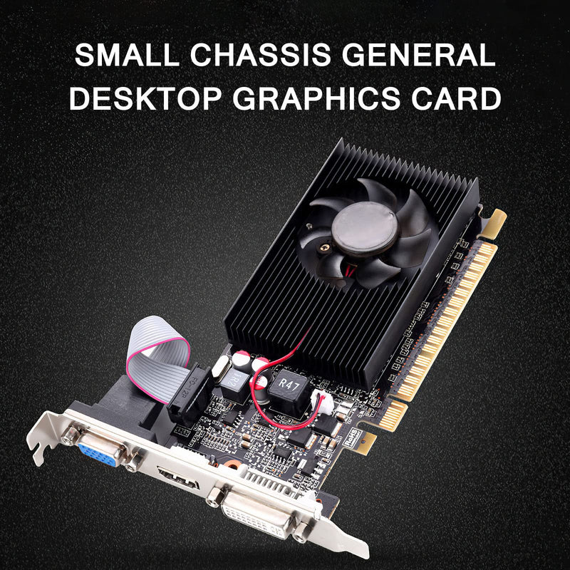  [AUSTRALIA] - Generic Computer Graphics Card, 1G GT610 Image Card Graphics Card, Alloy Material Desktop Computer Heat Distribution Performance Gaming Graphics Card