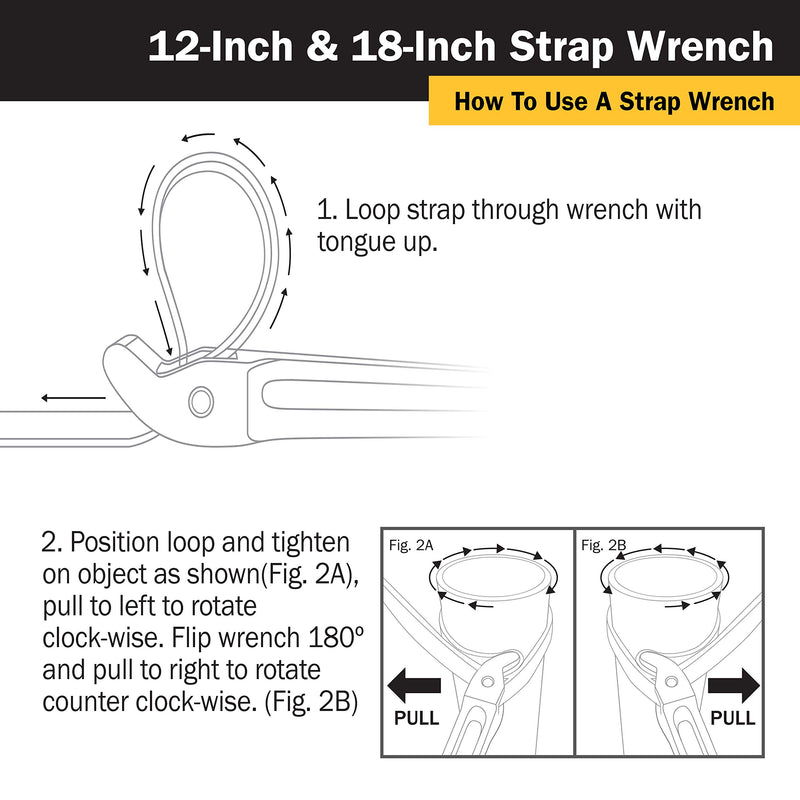  [AUSTRALIA] - Titan Tools 21315 12" Strap Wrench 12" Handle