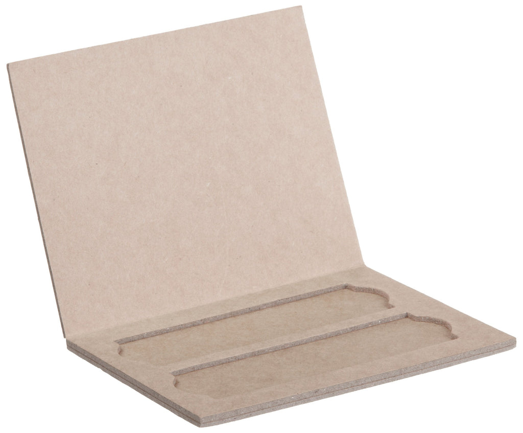  [AUSTRALIA] - Heathrow Scientific HD9904 Heavy Cardboard Slide Mailer with Thumb Groove, 2 Place, 103mm Length x 79mm Width x 5mm Height (Pack of 36)