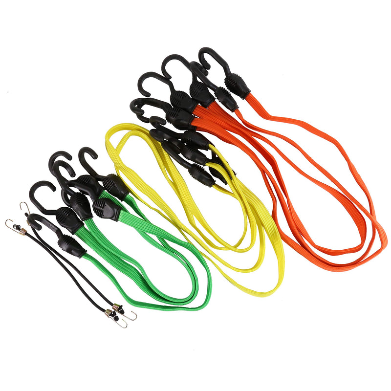  [AUSTRALIA] - SmartStraps Bungee Cords (10pc Value Pack) – Secure Luggage, Coolers and Other Light Loads for Transport – Flat Strap Bungee Cords Distribute Load to Reduce Slipping