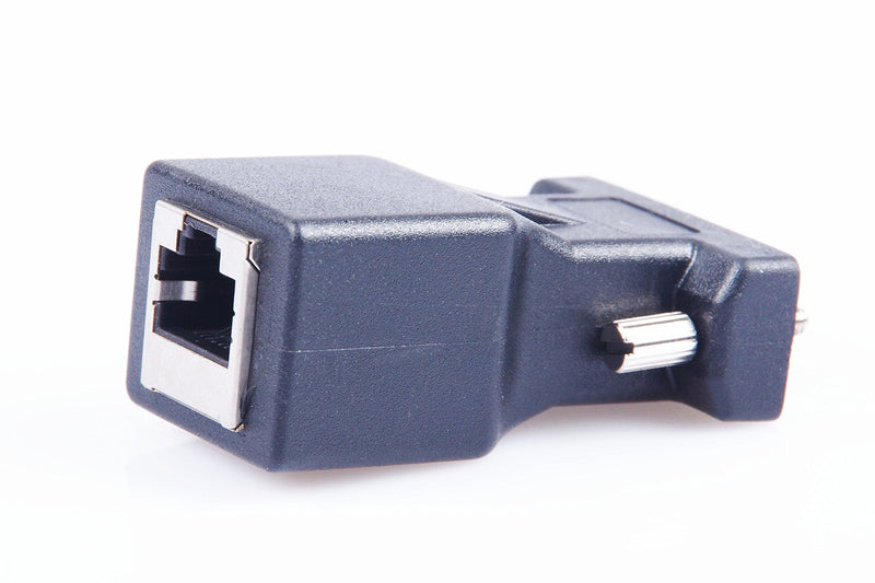  [AUSTRALIA] - LM YN DB9 RS232 Female to RJ45 Female Adapter COM Port to LAN Ethernet Port Converter