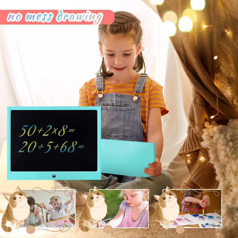  [AUSTRALIA] - LCD Writing Tablet 15 Inch Electronic Graphics Drawing Pads, Drawing Board Writing, Digital Handwriting Doodle Board for Kids Home School Office Girl Boy Toys Christmas Birthday Gift Age 3+ blue