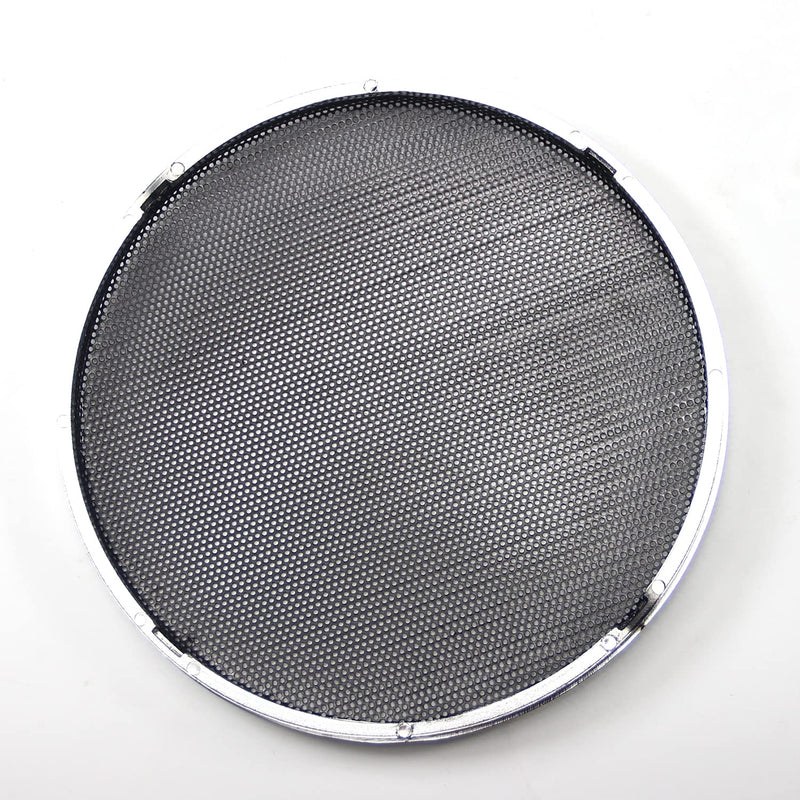  [AUSTRALIA] - Fielect 2Pcs 5.5 inch Speaker Grill Cover Metal Mesh Speaker Covers Subwoofer Grill Guard Protector Audio Accessories Black Grill Silver Trim 5.5"