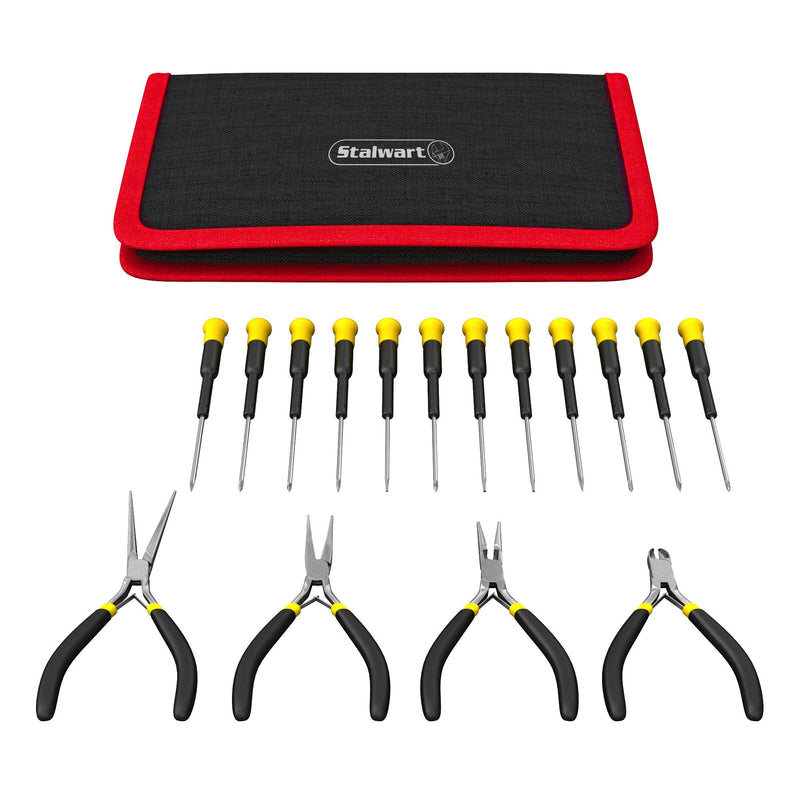  [AUSTRALIA] - Stalwart A-PT1049 16 Piece Precision Jewelers Tool Set with Case