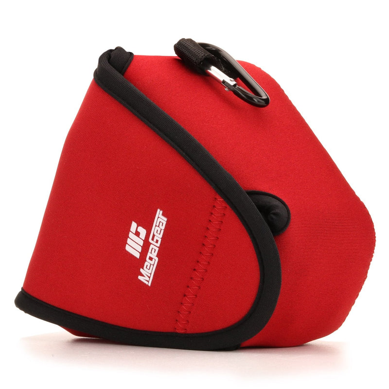  [AUSTRALIA] - MegaGear Fujifilm X-E3 (23mm & 18-55mm) Ultra Light Neoprene Camera Case, with Carabiner - Red - MG1337