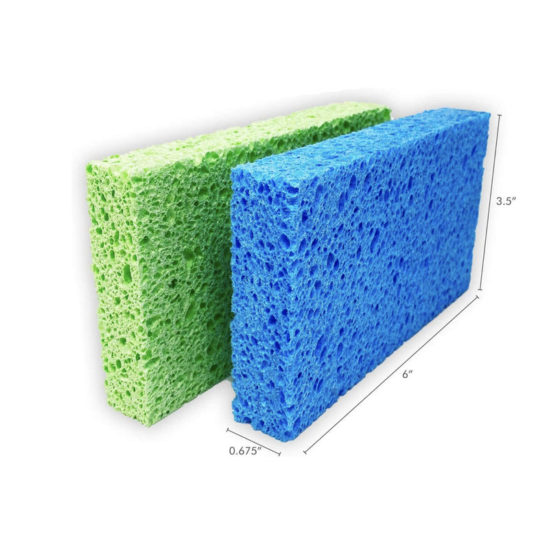 Grip Tight Tools Multipurpose Cellulose Kitchen Sponge, 2 Pack, - VP2, color may vary 6 Inch - LeoForward Australia