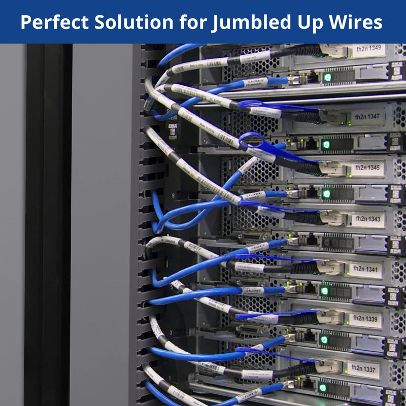  [AUSTRALIA] - ZhiYo Professional Server Rack Cable Management Raceway & 153in Mini Wire Hider Bundle