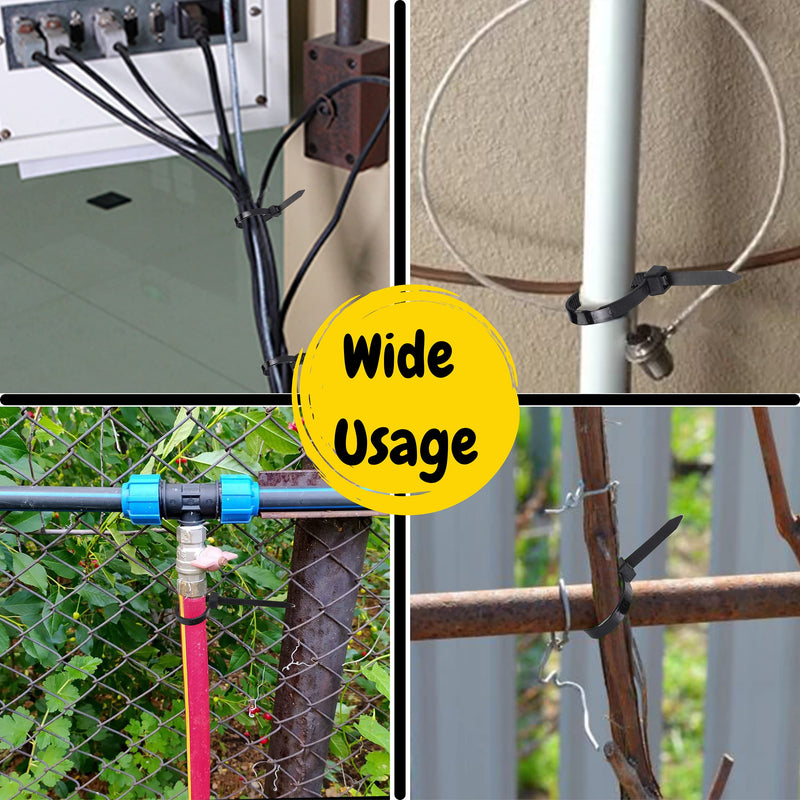  [AUSTRALIA] - Bates- Cable Zip Ties, 200 Pack, 4 Inch, Zip Ties, Zipties, Cable Tie, Plastic Ties, Tie Wraps, Electrical Cable Ties, Plastic Zip Ties, Black Zip Tie, Plastic Straps, Wire Ties, Cord Ties