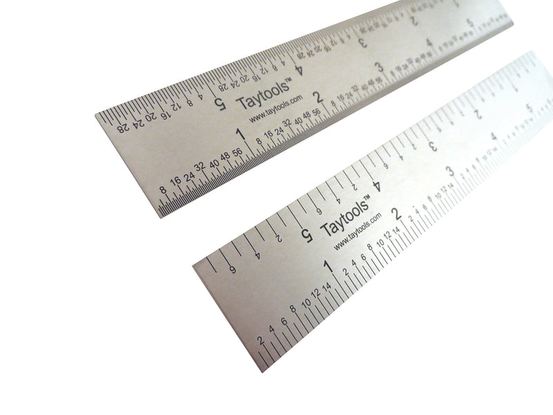  [AUSTRALIA] - Taytools 6 Inch Rigid Machinist Rule Ruler Hardened Spring Steel 4R Graduations in 1/8, 1/16, 1/32 and 1/64 Inches MRSAE