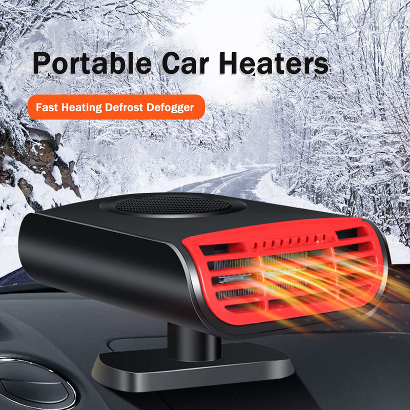  [AUSTRALIA] - 【New 2022】Portable Car Heater, 12V 150W Fast Heating Defrost Defogger 3 in 1 Portable Car Heater with Heating & Cooling & Air Purify, Car Fan Windshield Defroster(Black)