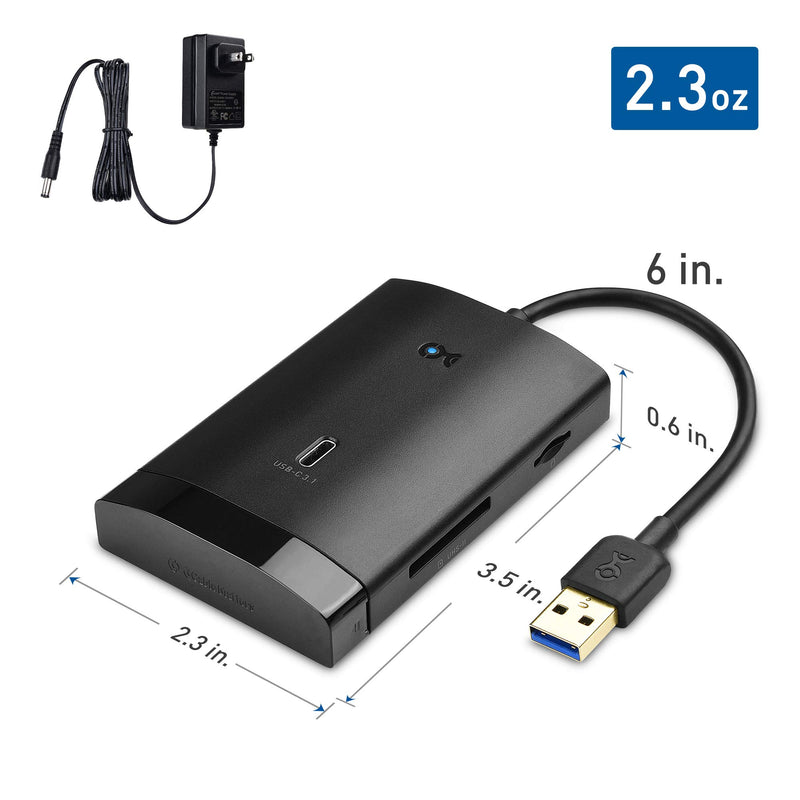  [AUSTRALIA] - Cable Matters 10Gbps USB 3.1 Gen 2 Multiport USB Hub with USB to SATA, USB C, and UHS-II Memory Card Reader