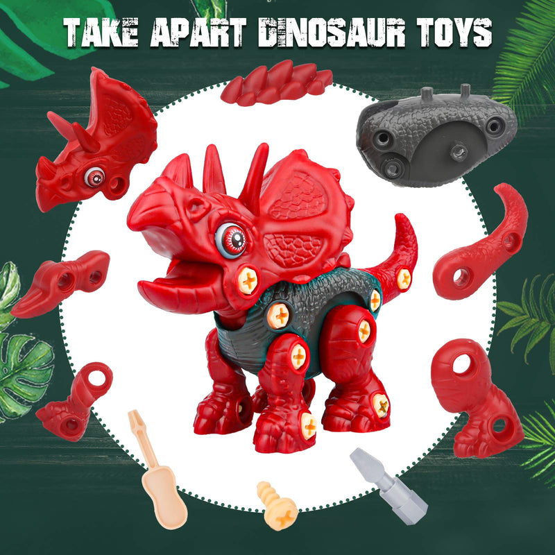 Sanlebi Toy for 4 5 6 Year Old Boys Take Apart Dinosaur Toys for Kids Building Toy Set with Electric Drill Construction Engineering Play Kit STEM Learning for Boys Girls Age 3 4 5 Year Old - LeoForward Australia