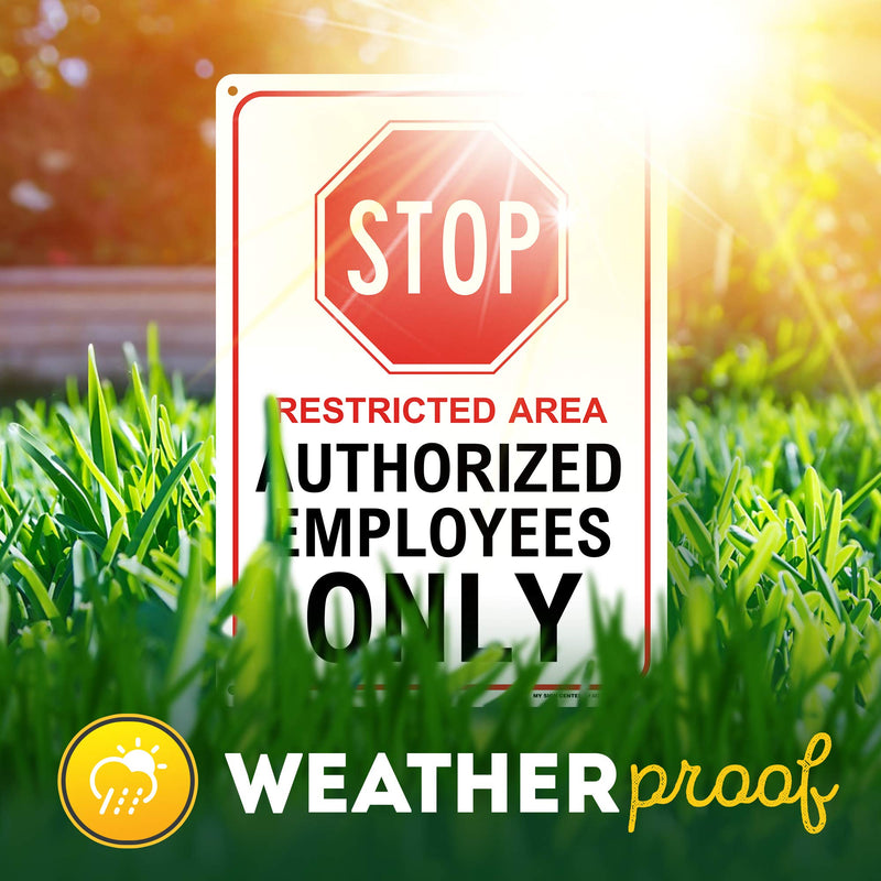  [AUSTRALIA] - Authorized Personnel Only Restricted Area Sign, 10” x 14” Industrial Grade Aluminum, Easy Mounting, Rust-Free/Fade Resistance, Indoor/Outdoor, USA Made by MY SIGN CENTER