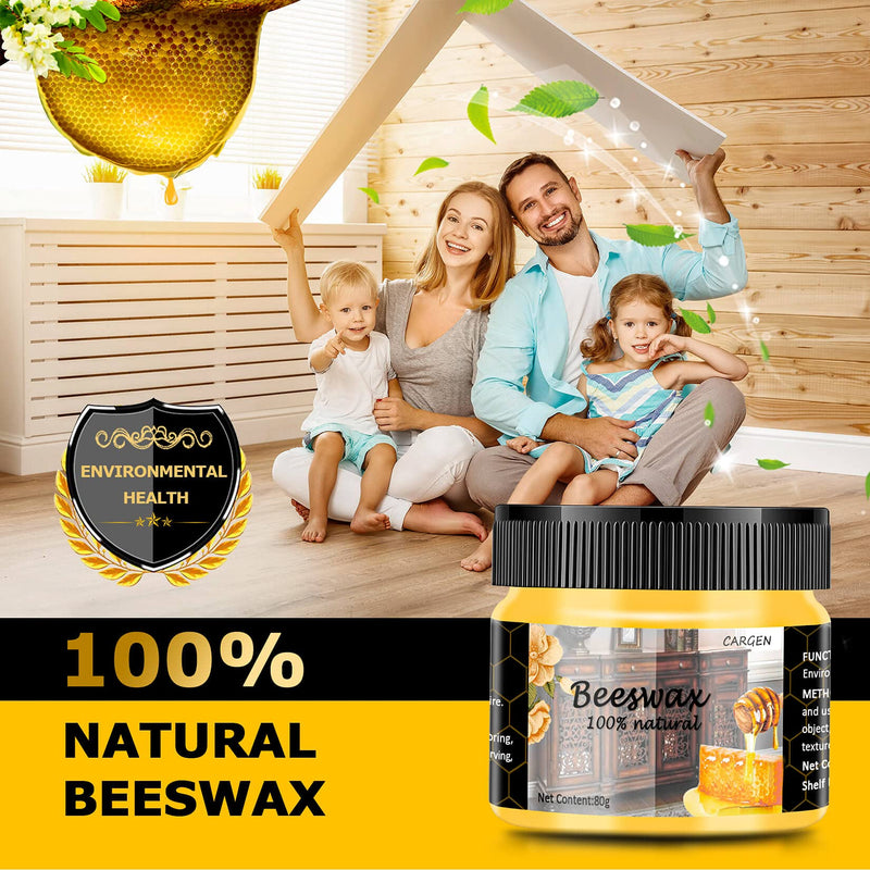  [AUSTRALIA] - CARGEN Beeswax Furniture Polish, Wood Seasoning Beeswax for Furniture Wood Polish for Floor Tables Chairs Cabinets for Home Furniture to Protect and Care 1pcs Wood Wax and Sponge