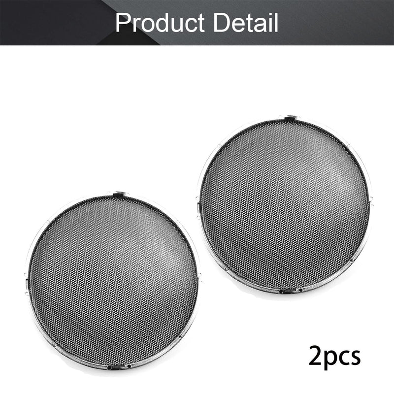  [AUSTRALIA] - Fielect 2Pcs 5.5 inch Speaker Grill Cover Metal Mesh Speaker Covers Subwoofer Grill Guard Protector Audio Accessories Black Grill Silver Trim 5.5"