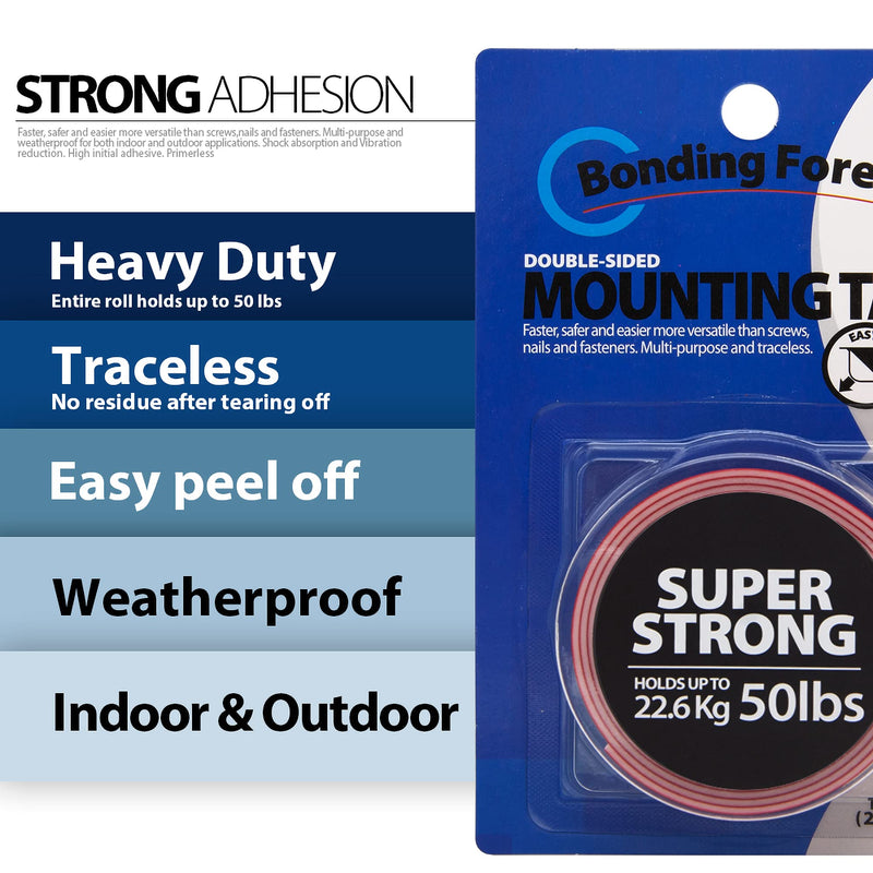  [AUSTRALIA] - Bonding Forever Super Strong Double Sided Tape | Foam Tape | Double Sided Adhesive Tape | Mounting Tape | 0.045" X 1" X 60" X 1EA 1 Pack
