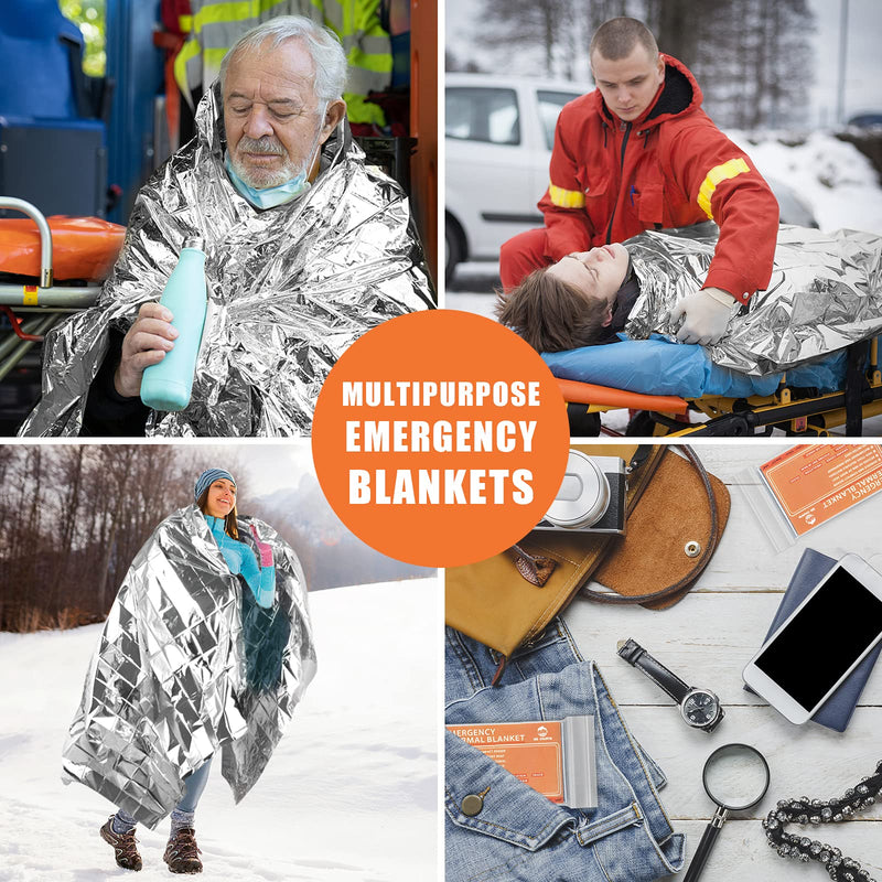  [AUSTRALIA] - Emergency Mylar Thermal Blankets -Space Blanket Survival kit Camping Blanket (Pack of 6). Perfect for Outdoors, Hiking, Survival, Bug Out Bag ，Marathons or First Aid