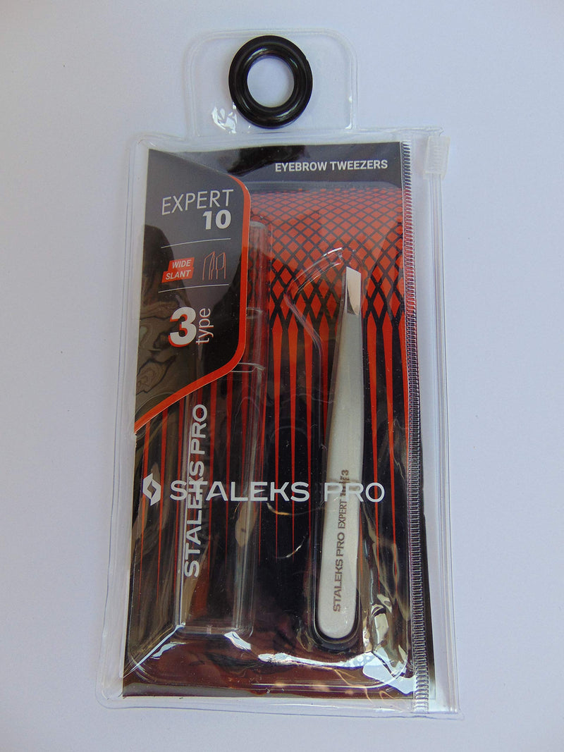 Tweezers For Eyebrow - STALEKS-PRO - type 3 - Surgical Stainless Steel - Slant Tip Tweezer - Durability - Precision - Handmade - For Experts - And Professionals. - LeoForward Australia