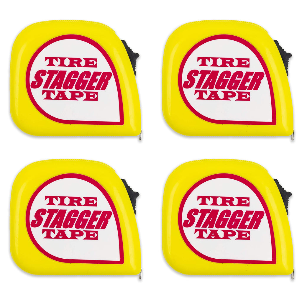  [AUSTRALIA] - 10' Tire Stagger Tape Measure with Magnetic Back (4 Pack)