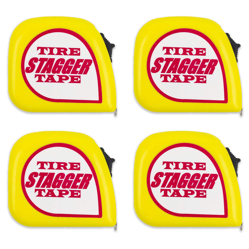  [AUSTRALIA] - 10' Tire Stagger Tape Measure with Magnetic Back (4 Pack)