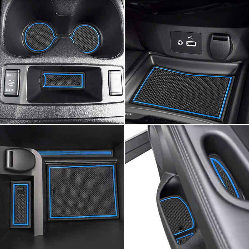  [AUSTRALIA] - Auovo Anti Dust Mats for Nissan Rogue 2020 2019 2018 2017.5 2017 2016 2015 2014 Custom Fit Door Compartment Liners Cup Holder Console Liners Interior Accessories(19pcs/Set) (Blue) Blue