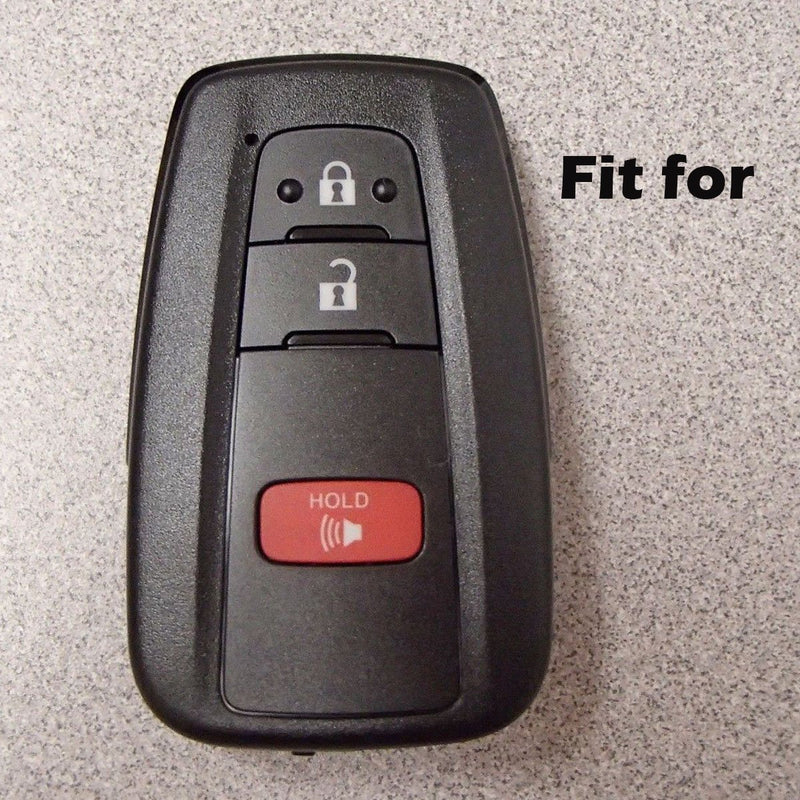  [AUSTRALIA] - 2Pcs XUHANG Sillicone key fob Skin key Cover Remote Case Protector Shell for 2016 2017 Toyota Prius 2018 2019 C-HR Smart Remote black 2black