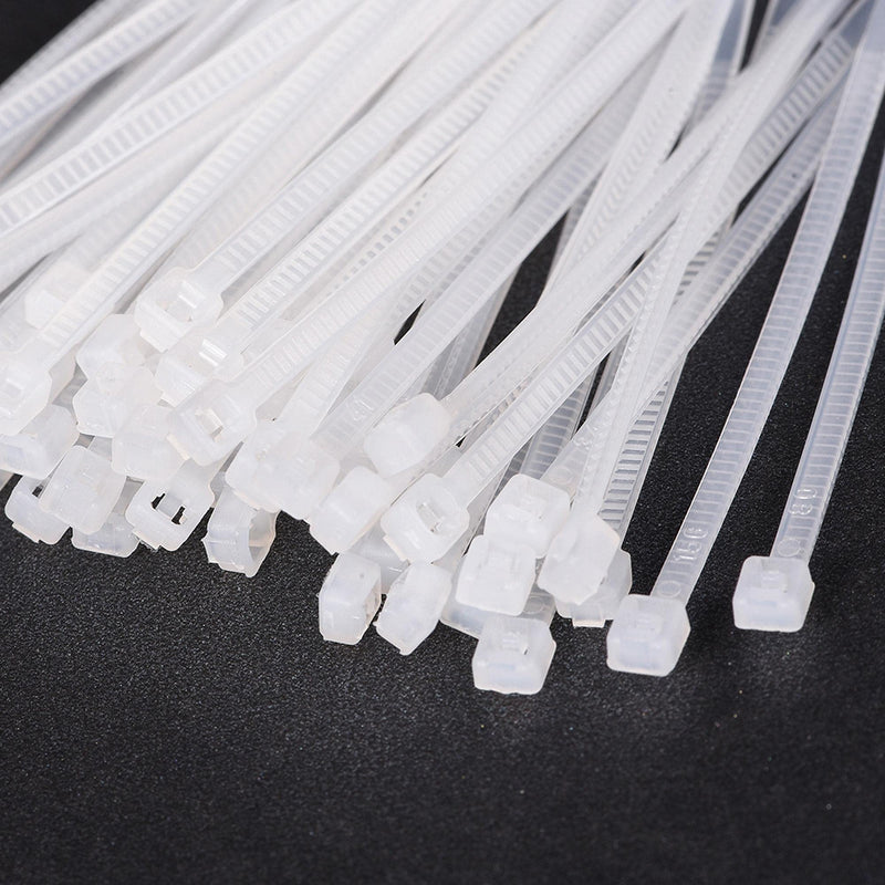  [AUSTRALIA] - uxcell Nylon Cable Ties 6" 8" 12" Length 0.1" Width Self-Locking Zip Tie Black White 500pcs