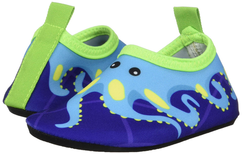 Bigib Toddler Kids Swim Water Shoes Quick Dry Non-Slip Water Skin Barefoot Sports Shoes Aqua Socks for Boys Girls Toddler 3 Infant Blue Octopus - LeoForward Australia