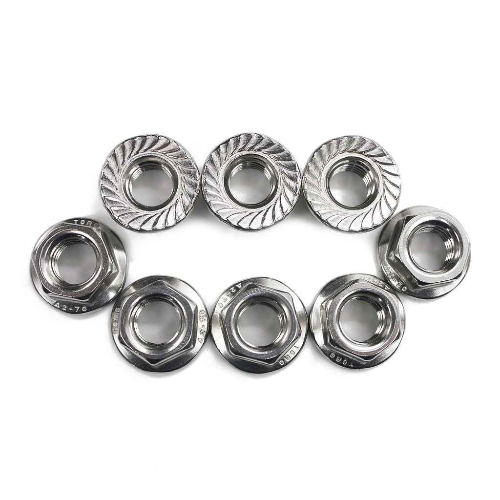  [AUSTRALIA] - FullerKreg 25 Pcs M8 x 1.25 A2 Stainless Steel DIN 6923 Serrated Hex Flange Nut, 18-8 Stainless Steel 304, Bright Finish M8 25PCS