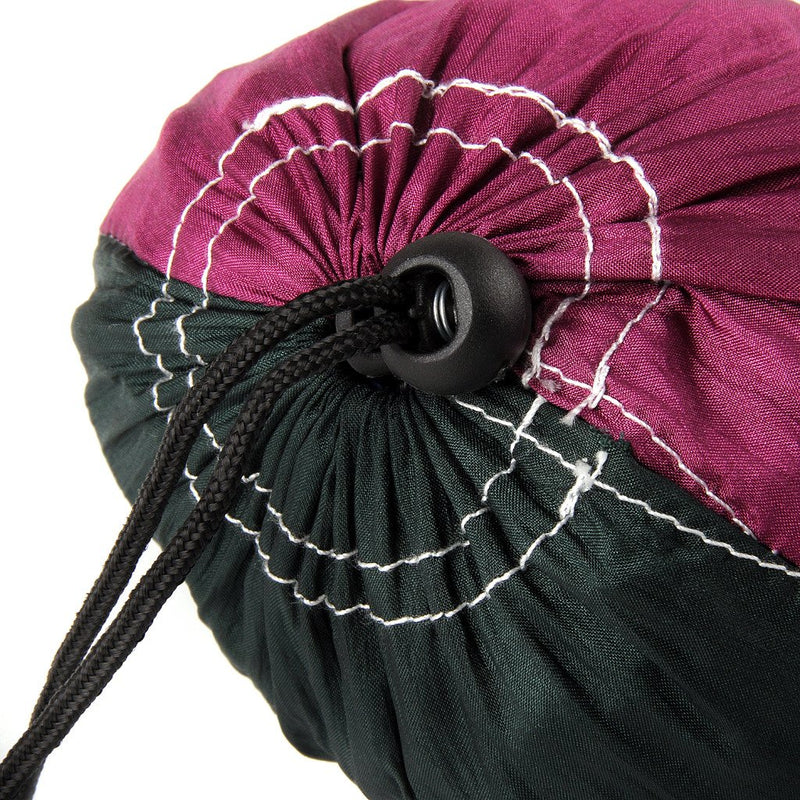  [AUSTRALIA] - OuterEQ Portable Parachute Camping Hammocks Lightweight Nylon Fabric Travel Hammock Purple/Army Approx 275cm x 140cm