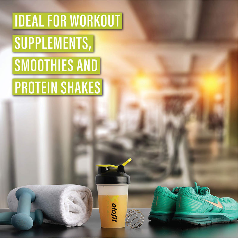  [AUSTRALIA] - Solofit Protein Shaker Bottles with Shaker Balls– Leak Proof Smoothie & Drink Shaker Bottle – Portable Supplement Mixer Cup - Ideal for Fitness Enthusiasts, Athletes 20 Ounce - 2 Pack